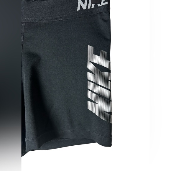 Nike Pro Black Compression Shorts "Nike" Waistband Size L - Picture 3 of 7